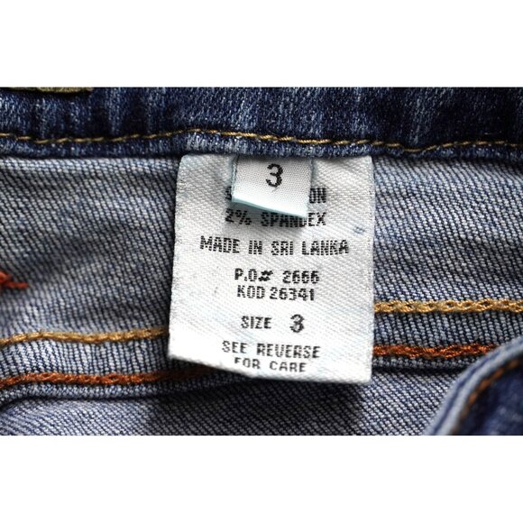 Y2K Paris Blues Low Rise Distressed Capri Jeans Size 3 Embroidered Pockets Orang - Picture 6 of 10